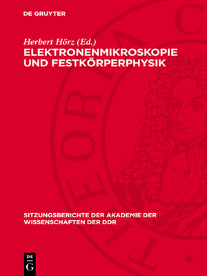 cover image of Elektronenmikroskopie und Festkörperphysik